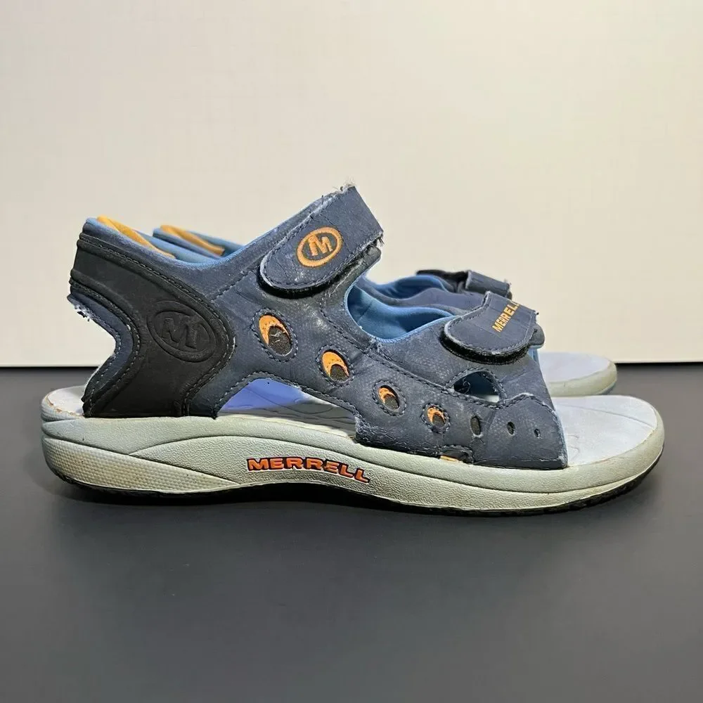 Boys MERRELL Rapid Pulse Navy Blue Hook & Loop Sandals / Size 5